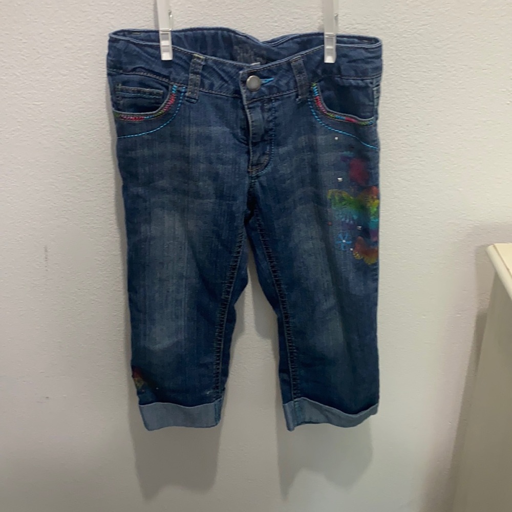 Girls circo jean Capri groovy colorful size 12